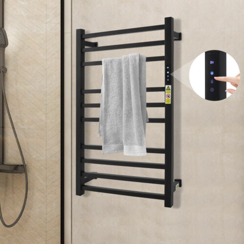Electric Towel Warmer Rack For Bathroom With Timer Wall Mounted Towel Warmer US - Picture 3 of 20