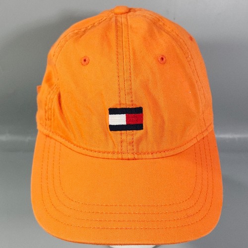 Tommy Hilfiger Kappe orange Golfmütze Flagge Logo Erwachsene verstellbarer Riemen Kopfbedeckung - Bild 2 von 10