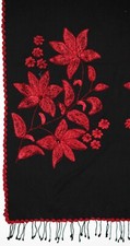Kashmir Embroidered,100%Pure Wool 28"X80" Traditional Ari Embroidery