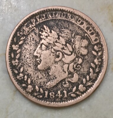 【アメリカ1837年頃の代用貨幣(ハードタイムズ・トークン)・銅貨】 アメリカ1837年頃の代用貨幣(ハードタイムズ・トークン)・銅貨