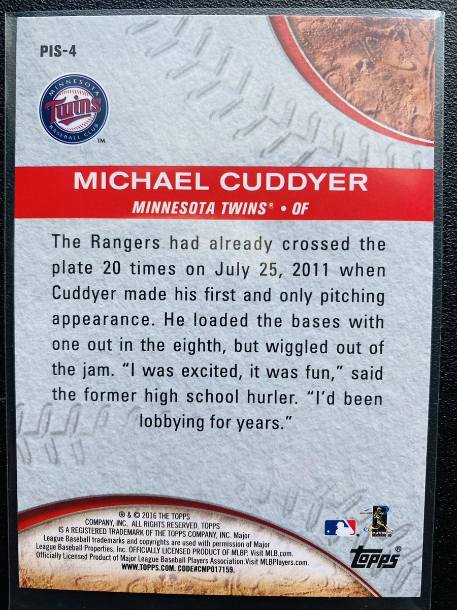 2016 Topps Michael Cuddyer Gold “Pressed into Service” insert #PIS
