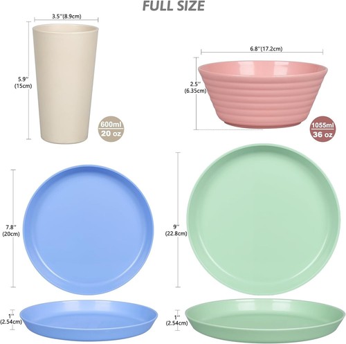 Geschirr Set für 8 Personen 32-teilig Speiseteller Tafel Unzerbrechlich B1175 - Bild 2 von 7