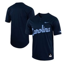 North Carolina Tar Heels Nike Men's Navy NIL Full-Button NCAA Baseball Jersey