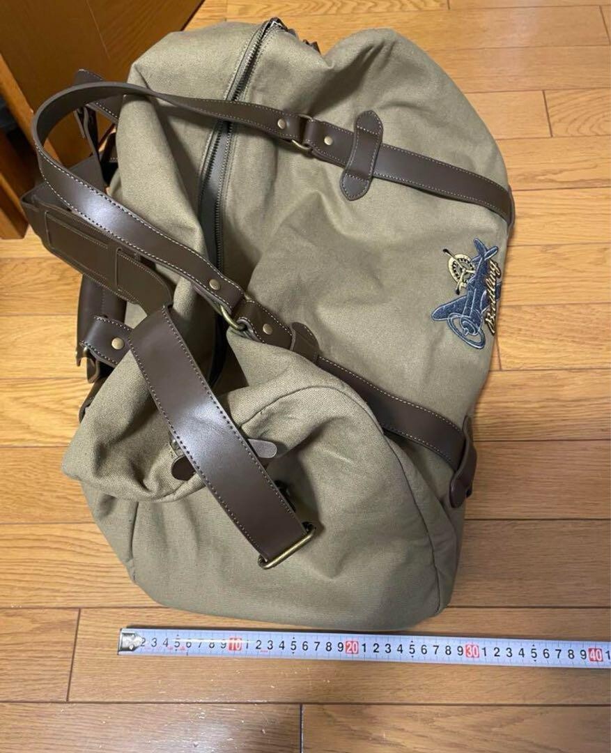 Exc+5]BREITLING Watch Novelty Khaki Canvas 2way Boston bag wz