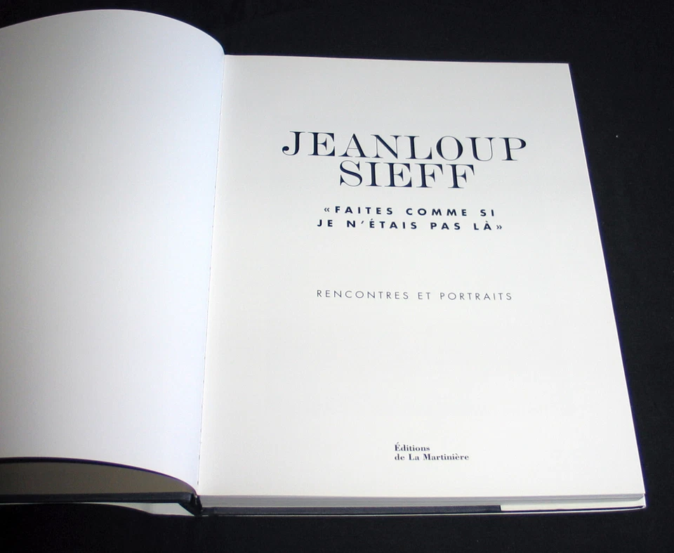 JEAN LOUP SIEFF FAITES COMME SI JE N'ETAIS PAS LA RENCONTRES PORTRAITS EO 2000 - Photo 2/4