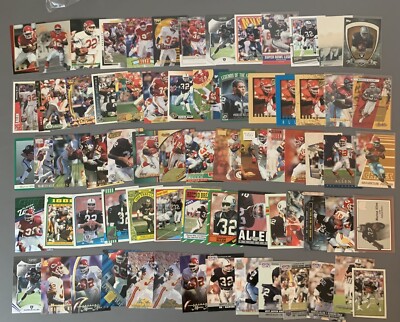 Matthew Allen Card Collection (70) ALL DIFFERENT Marcus Allen Football card lot Oakland Raiders HOF ...