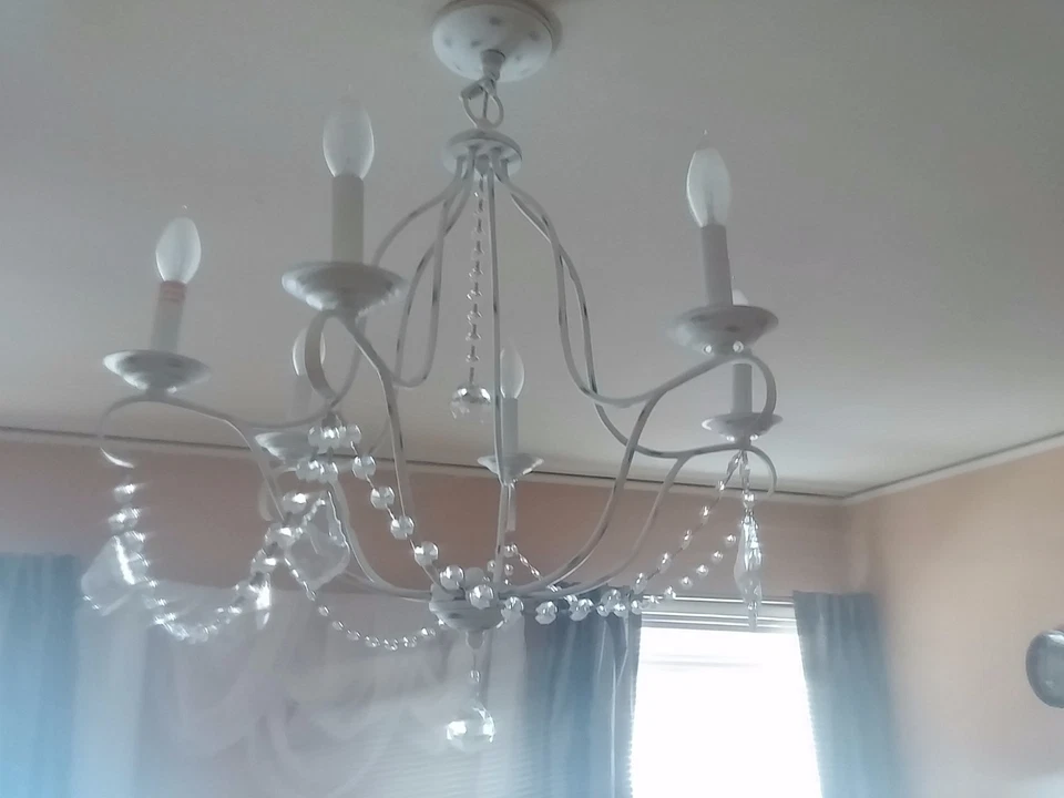 Новая антикварная люстра из белого хрусталя - Изображение 2 из 3