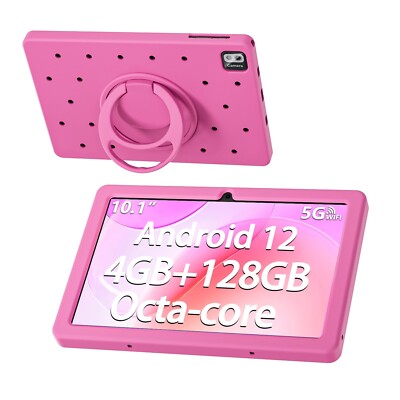 SGIN 10.1 Inch Kids Tablet 4GB RAM 128GB ROM Android 13 Dual Camera Educational