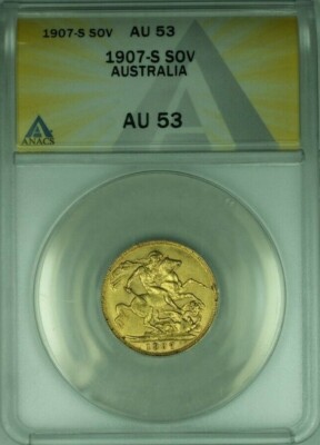 貨幣 1907 Gold Sovereign Edward VII Melbourne 1907 Gold Sovereign Coin Edward VII Melbourne - From £710.60