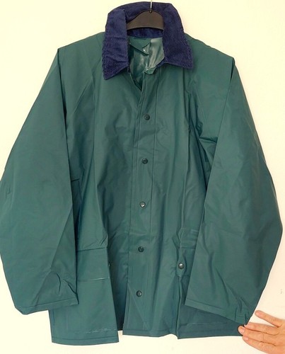 NEU! Vintage dünn PVC Regenjacke Regenmantel Regen Jacke 54/Large-XL - Bild 2 von 4