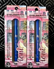 2pk IONI BEAUTY DOLLHOUSE VROOM BLUE FELT TIP PRECISE LINE LIQUID EYELINER PEN