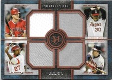 2019 Topps Museum Collection TROUT, RYAN, GUERRERO, CAREW Quad Relic Copper /75