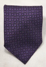 Addendum Men's Tie Imported Silk Made In USA Blue, Grape Geometric