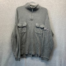 Vintage Eddie Bauer Sweater Adult Large Gray Cotton Knit Legend 90s Mens