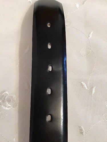 A Brod black Leather Belt, sz S, made in Taiwan - Picture 3 of 4