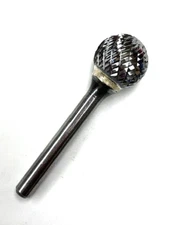 SD-7 CARBIDE BURR DOUBLE CUT  3/4" DIA X 11/16" LOC BALL SHAPED HTC 70372 USA