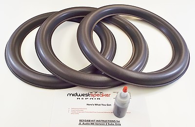 JL Audio 13W6v2 13W6v2-D4 13'' Subwoofer Refoam Repair Kit - 3 Foams with Glue