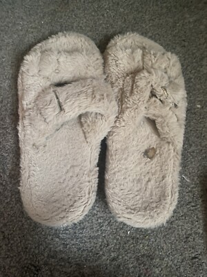 Primark Beige Fury Ladies Sliders Size UK