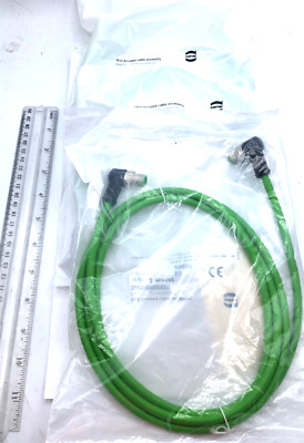 Harting Lot of 3 M12 D-Coded Cable Assembly 2 Meter 21349494405020 NIP
