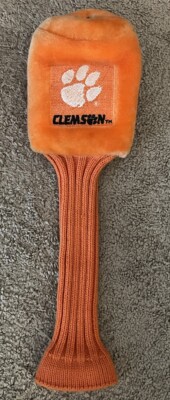 Clemson University Team Golf Club Head Cover Orange Knit X Sport