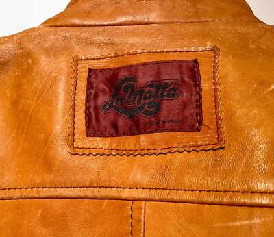MEN'S 80'S VINTAGE LA MATTA LEATHER BOMBER/MOTORCYCLE JACKET
