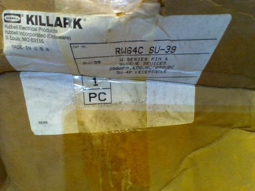 HUBBELL/KILLARK RW64C SU-39 200 AMP 600V 4 Pole Reverse Ser.Receptacal - Picture 4 of 6