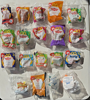 VINTAGE MCDONALD'S & WENDY'S HAPPY MEAL TOYS LOT OF 19 DISNEY HOT WHEELS JESTONS