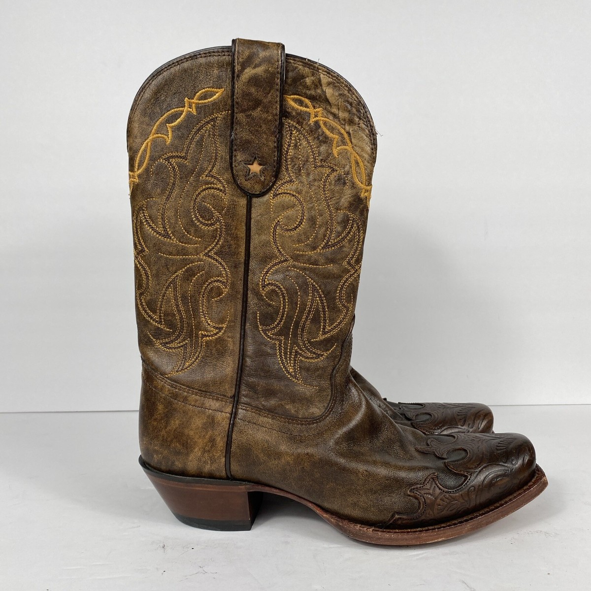 TONY LAMA Santa Fe Women's 6.5B Square Toe Western Boots