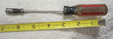 6 5/8" = CRAFTSMAN = screw holding screwdriver USA Flat slotted VTG tool