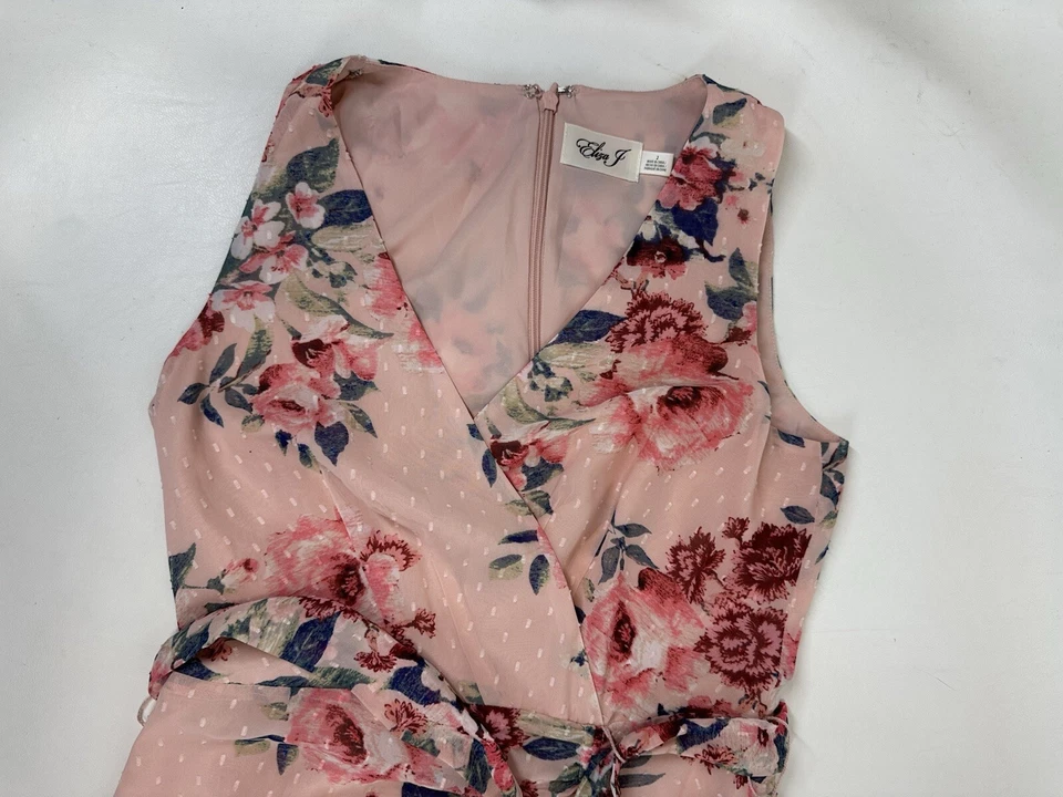 Eliza J Sun Dress Floral Gathered Women's Size 2 - Image 4 of 4