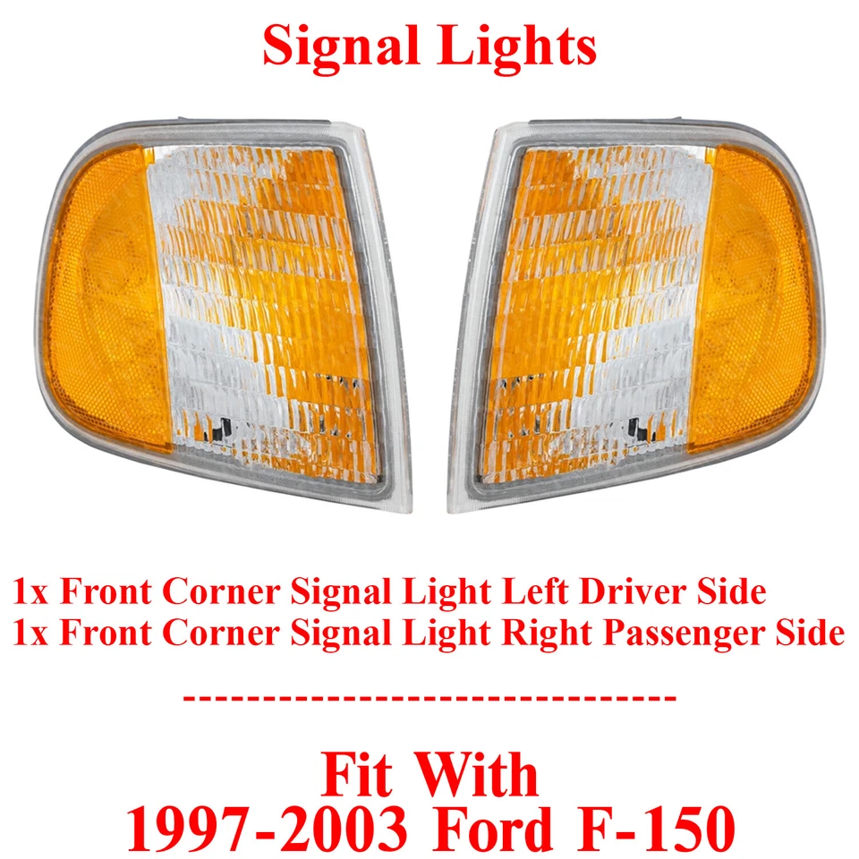 Front Corner Signal Lights For 1997-2003 Ford F-150 - Image 2 of 4