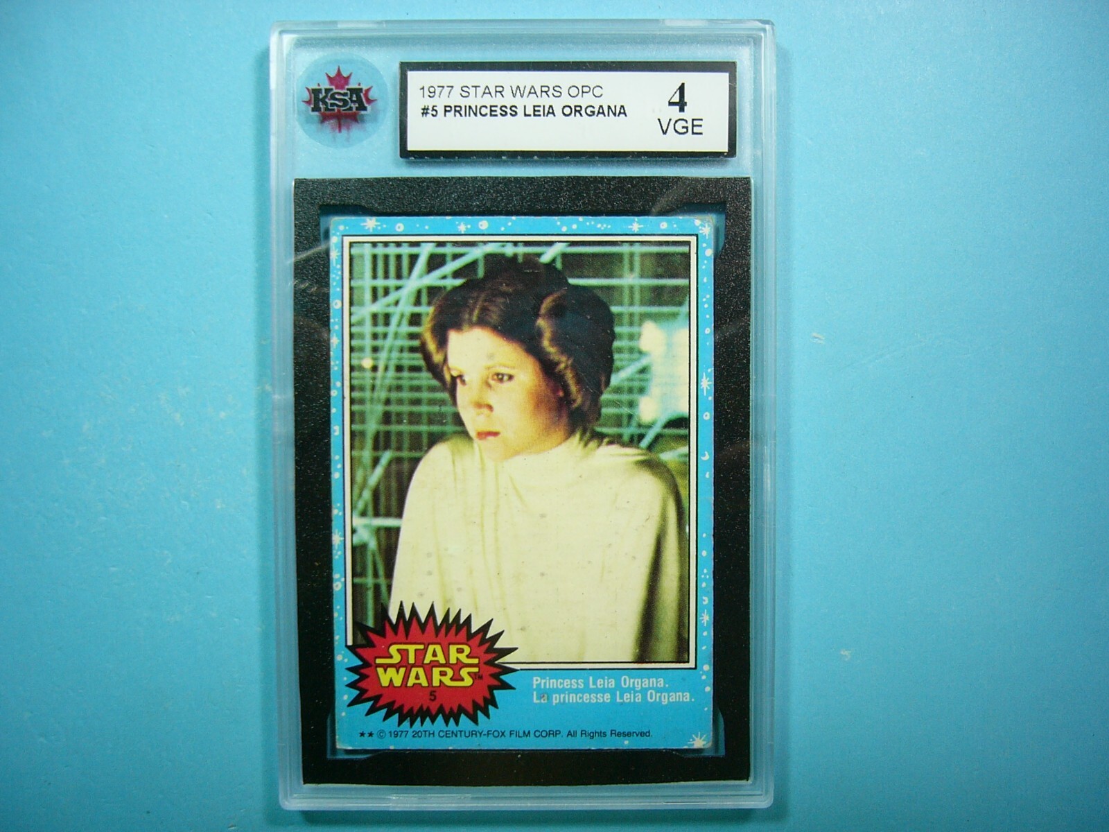 Princess Chee 1977 O-PEE-CHEE STAR WARS CARD #5 PRINCESS LEIA ORGANA ROOKIE KSA 4 VG ...
