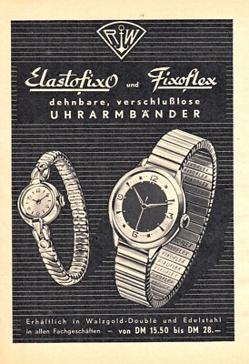 3w7133/old advertisement from 1959-watch straps Elastofix and Fixoflex