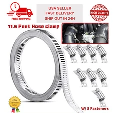 Adjustable Large Hose Clamps Worm Gear Stainless Steel Clamp Fasteners USA Sell