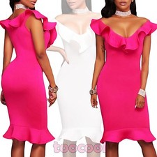 Woman Dress Mini Dress Dress Neckline Tight Elegant Ruffles New DL-2091