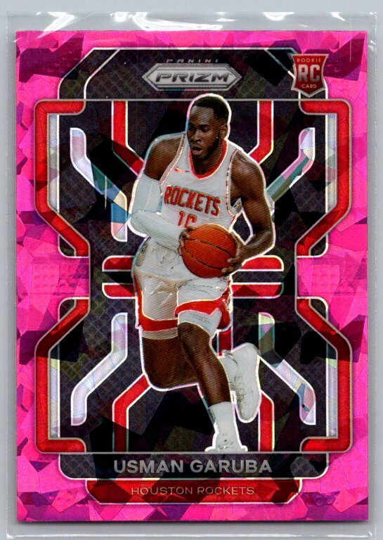 2021 Panini Prizm Usman Garuba #321 RC Rookie Pink Ice Houston Rockets