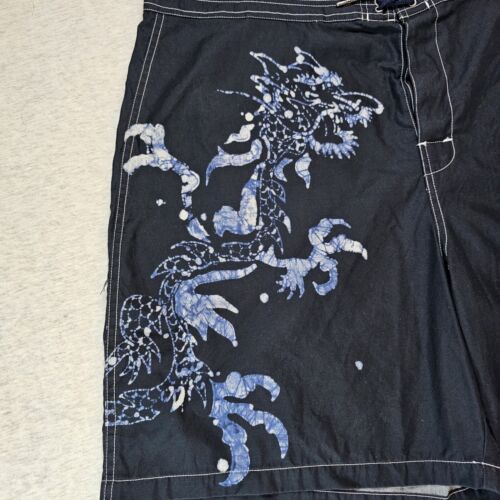 VTG Y2K Ralph Lauren Polo Shorts Mens XL 38 Blue Dragon Board Trunks Unlined RL - Picture 2 of 14