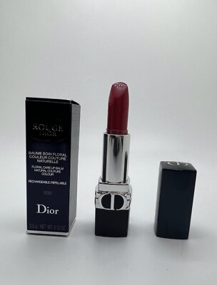 Christian Dior Rouge Dior Floral Care Satin Lip Balm - 999 Rouge - Full Size