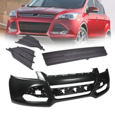 For 2013 2014 2015 2016 Ford Escape Front Bumper Cover & Lower Grille Kit Grill