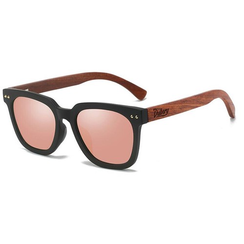 DUBERY Hombres Mujeres Madera Polarizada Cuadradas Gafas de Sol Madera Templo Gafas al aire libre - Imagen 19 de 24