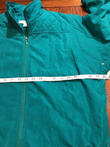 Napa Valley Petite Green Windbreaker Zip Up Jacket Size PL (J1) - Picture 6 of 10
