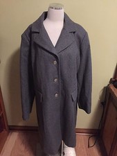 Laundry Shelli Segal Gray Wool Blend Dress Coat 22 Excellent