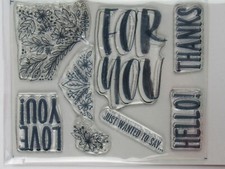 Words Phrases Themed Cling Stamps