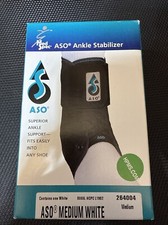Med Spec 264004 ASO Ankle Stabilizer White Size Medium M Ankle Support