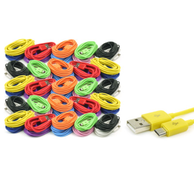 5X 10-COLOR 3FT MICRO USB DATA SYNC CHARGER CABLE DROID HTC EVO ONE NEXUS KINDLE