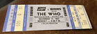 The Who Rare Unused Concert Ticket Richfield, Oh 12/13/1982