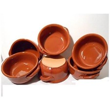 Set 6Tegamini di Coccio Terra Cotta cucina tradizione cottura forno brace