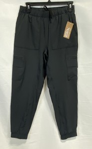 Eddie Bauer Women's Black Flexion Lined 2.0 Cargo Jogger Pants Petite Sz P2 NWT