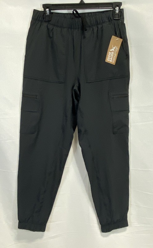 Eddie Bauer Women's Black Flexion Lined 2.0 Cargo Jogger Pants Petite Sz P2 NWT