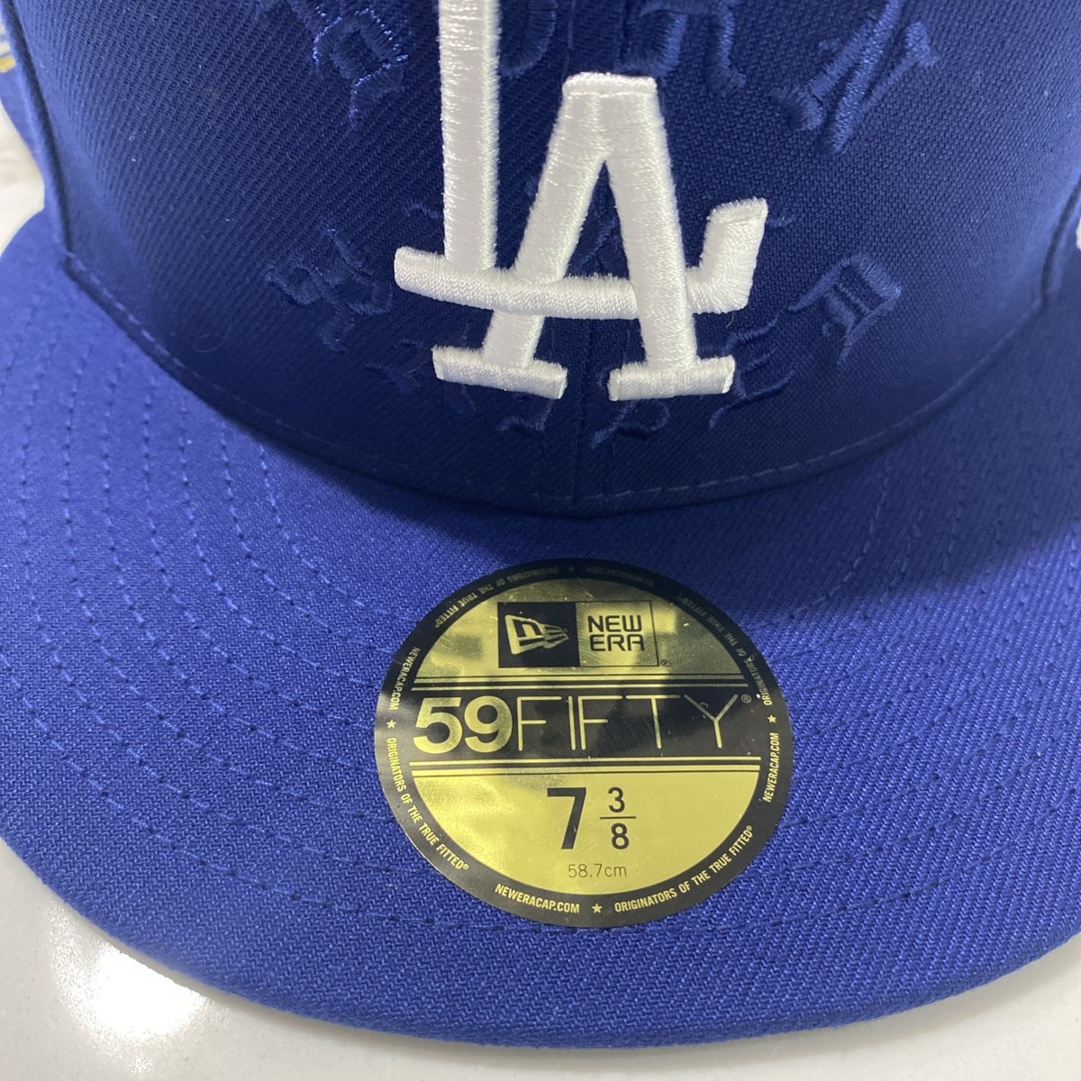 BORN X RAISED × Dodgers 59fifty 7 1/2 2026 Born x Raised Los Angeles Dodgers Blue New Era 2025 World